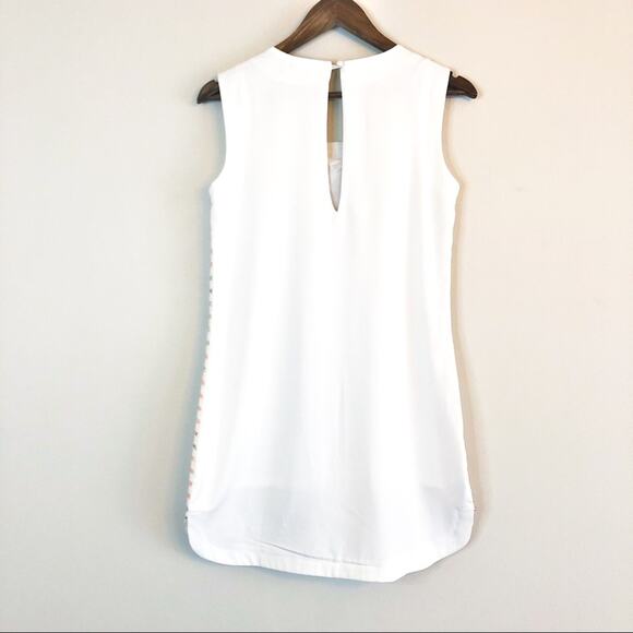 Francescas Quinn tweed striped shift dress cream Small EUC - Picture 2 of 14